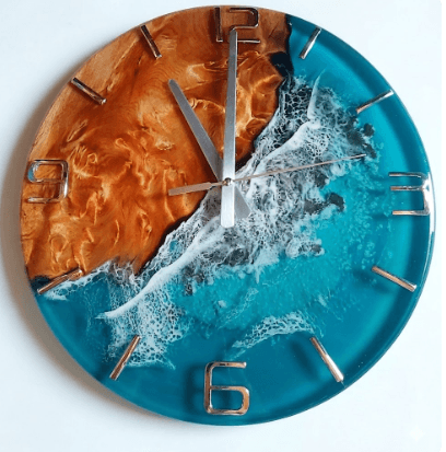 Đồng hồ epoxy chi tiết mặt số